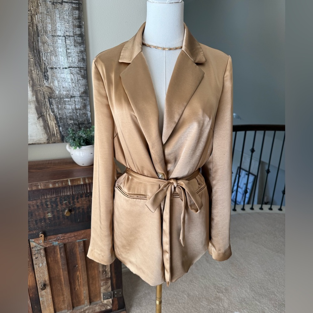 Sam Edelman Gold Lyra Blazer - Size M - Picture 4 of 13